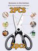 2 Pcs Stainless Steel Kitchen Scissors Food Cutter Strong Grip Chicken Bone Cutter Multi-Function Sharp Scissors for Meat