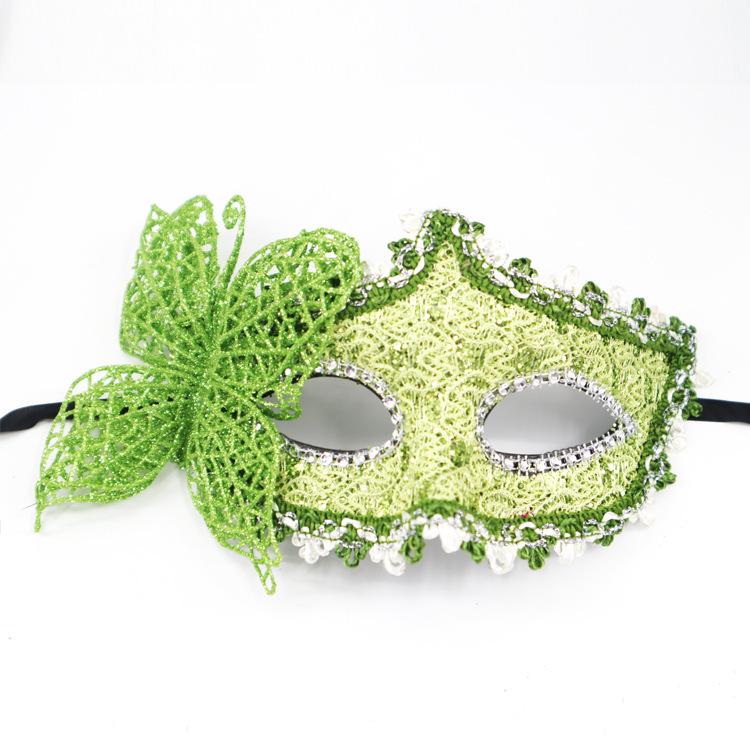 Elegant Black Painted Half-Face Mask for Halloween Masquerade – Men's Couples Edition