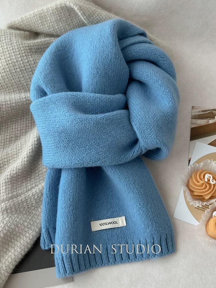111% Australian pure wool knitted scarf women's autumn and winter cashmere couple's versatile warm scarf men's wholesale manufacturer