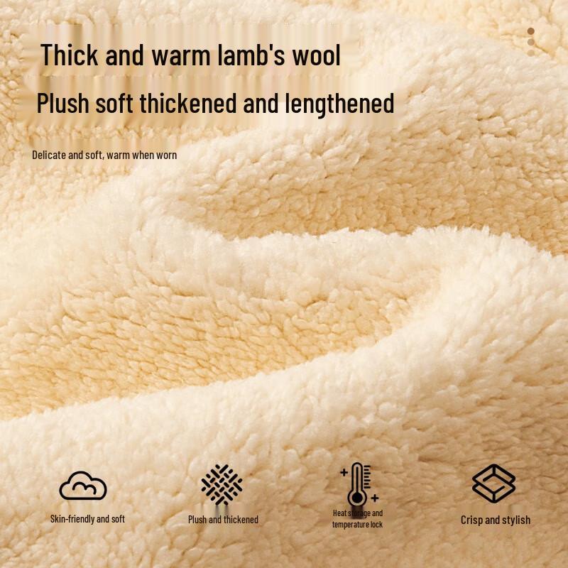 MINISO Men's Winter Fleece Hooded Cardigan Jacket