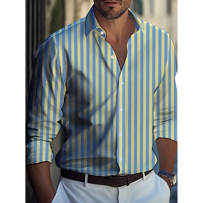 Halloween, Thanksgiving, Christmas, New Year, Party, New Men s Button Long-Sleeved Print Cardigan, Casual, Party Shirt, Family Gathering Lapel Top S