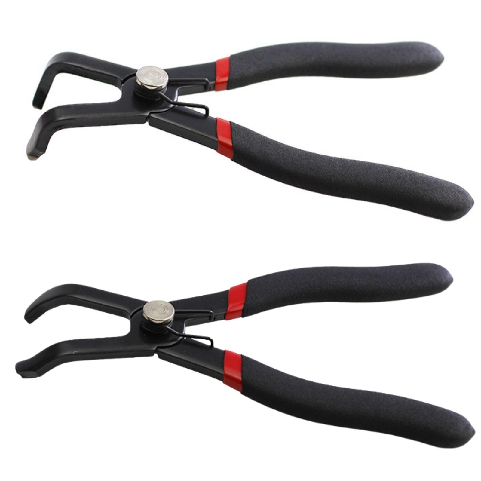 HOTQ Clip Pliers, Clip Removal, Coupler Pliers, Clip Removal Tool, Car Clip Pliers, Upholstery, 30°, 80°, Set of 2