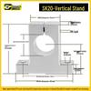 Aluminum Vertical Shaft Support Block Bracket SK Series (Sizes: 8-50)