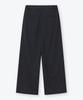 Weseuken [Unisex] Purple Striped Two Tuck Trousers (Black)