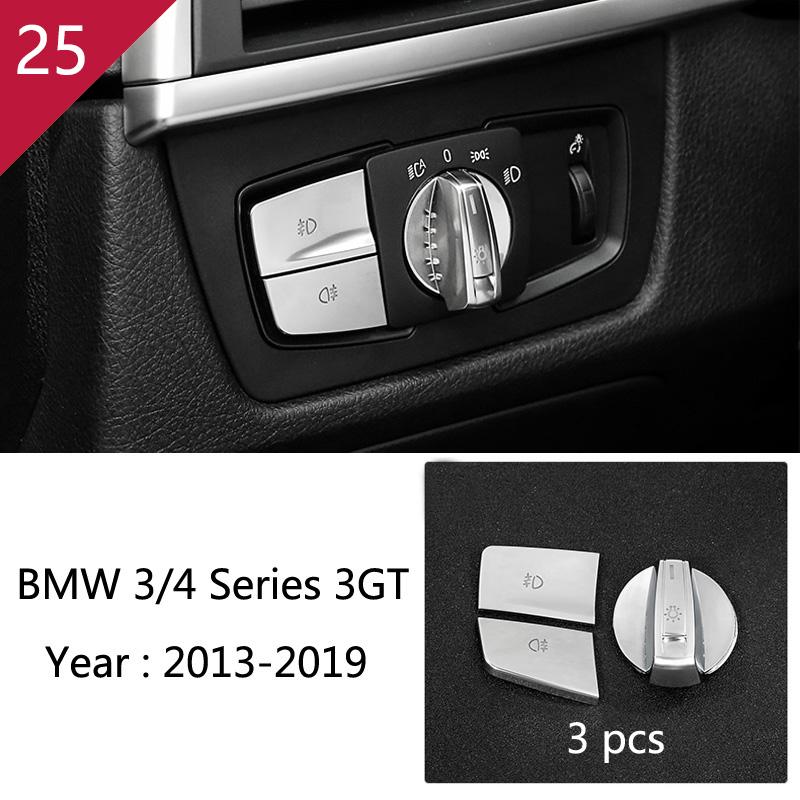 For BMW 3 4 Series 3GT F30 F32 F34 Car Styling Interior Gearshift AC CD Button Panel Door Armrest Decoration Cover Trim Sticker MQHWD1