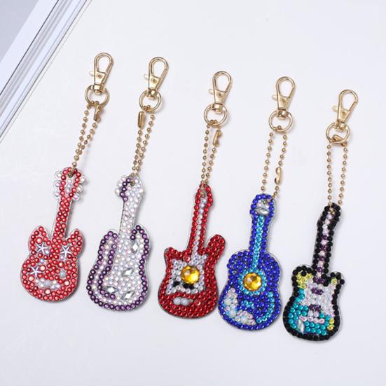 

5шт DIY многообразный алмазный рисунок брелок кулон гитарный брелок держатель