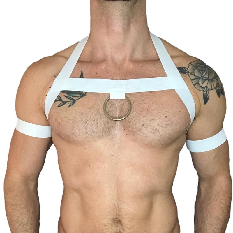 Men Chest Harness Elastic Chest Strap Sex Restrain Chest Bandage Punk Nylon Chest Belt Cosplay Costume Accessory