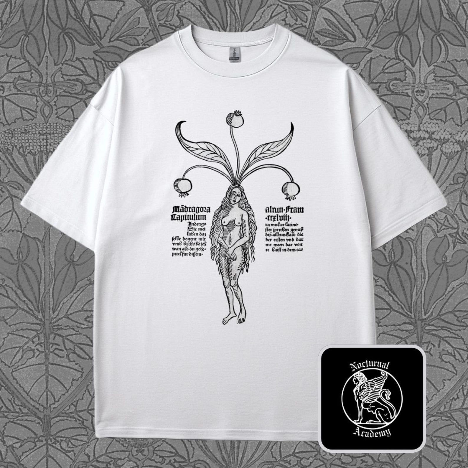 Mandrake Alchemy T-Shirt: Hermetic Plant Witch Tee L
