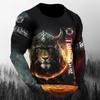 Animal T-Shirts For Mens 3D Wolf Printing Short Sleeve Tops Fashion Personality T Shirt Loose Oversized Tees Shirt Men Clothing