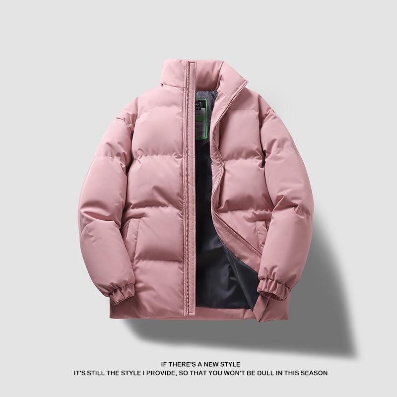 Men's Trendy Winter Stand Collar Cotton Jacket - Thick, Warm, and Comfortable Long Sleeve Sports Jacket