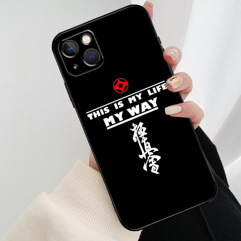 Kyokushin Karate Symbol Phone Case For iPhone 13 12 11 14 15 16 Pro Max Mini X XS Max XR Plus Case Back Cover
