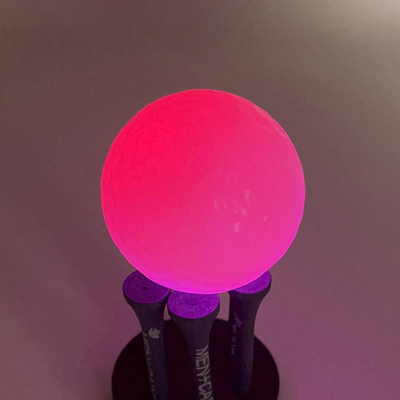 1Pc Colorful Led Light Up Golf Balls Night Golf Ball Official Size Weight Glow In Dark Perfect For Golf Long Distance Practice