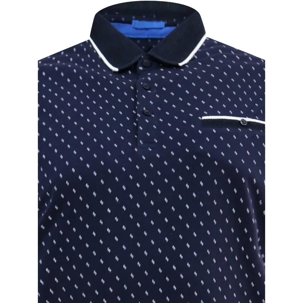Duke Mens Reid D555 All-Over Print Tipped Kingsize Polo Shirt