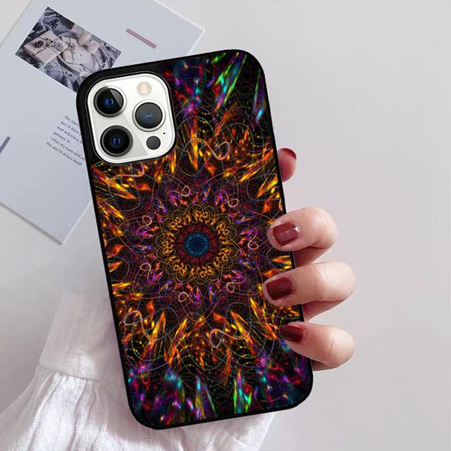 Mandala Blume Totem Handyhülle Für iPhone 17 Air 16 15 14 13 12 11 Pro Max Plus Max Hülle Schale