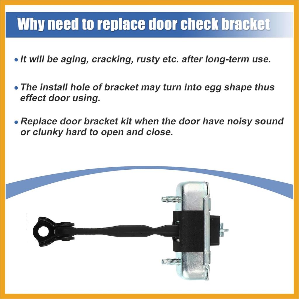 Front Left Door Check Bracket Stop Strap 68620-AE011 for Toyota Sienna 2004-2010 Car Door Check Arm Assembly LH Driver Side Door Check Strap Stopper