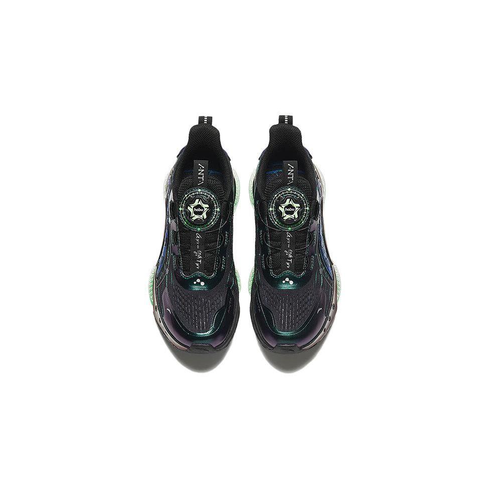Anta Kids UFO 5.0 Sports Comfortable Non-Slip Wear-Resistant Low-Top Running Shoes Kids running shoes Black Blue 312335588R-1