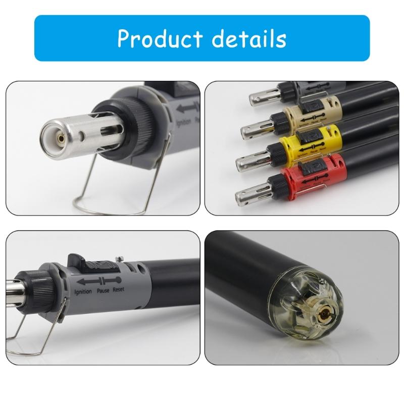 Soldering Iron Set,12 in 1 Cordless Butanes Gas Soldering Iron Temperature Adjustable Welding Torches Tool