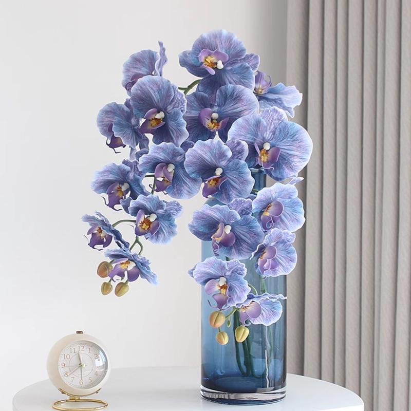 High-Quality Phalaenopsis Simulation with 9 Heads - Little Red Book Style Flower Decoration for Photography