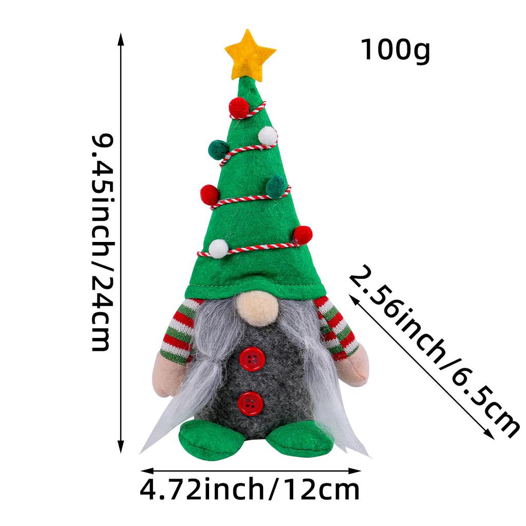 Zhongran Christmas Tree Faceless Doll Doll Arrangement Props Holiday Standing Tree Dwarf Old Man Ornament