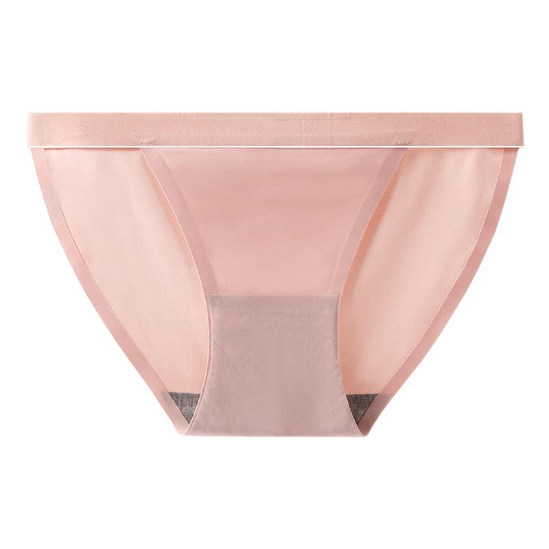 Slip din mătase de gheață, subțire, respirabil, o singură bucată, lenjerie de corp pentru femei, talie joasă, chiloți șold