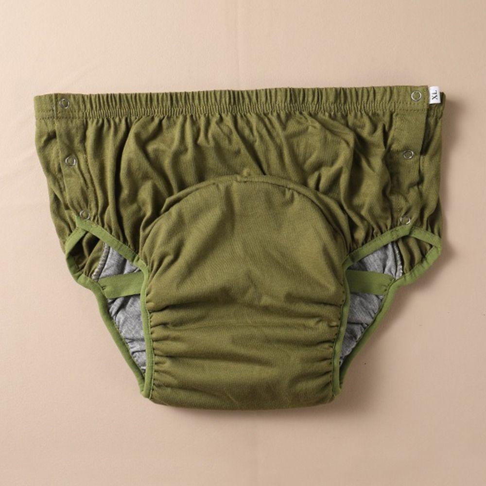 Pure Cotton Adult Diapers High Absorption Anti-Side Leakage Reusable Underpants Water Resistant Skin-Friendly