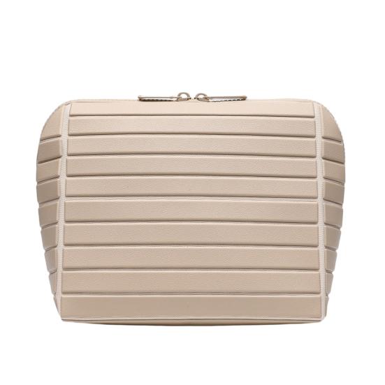 

Дорожня косметичка Складна сумка для макіяжу Водонепроникний органайзер для туалетного приладдя Сумка для зберігання з відділеннями для засобів догляду за шкірою, інструментів для макіяжу та туалетного приладдя A абрикосовий