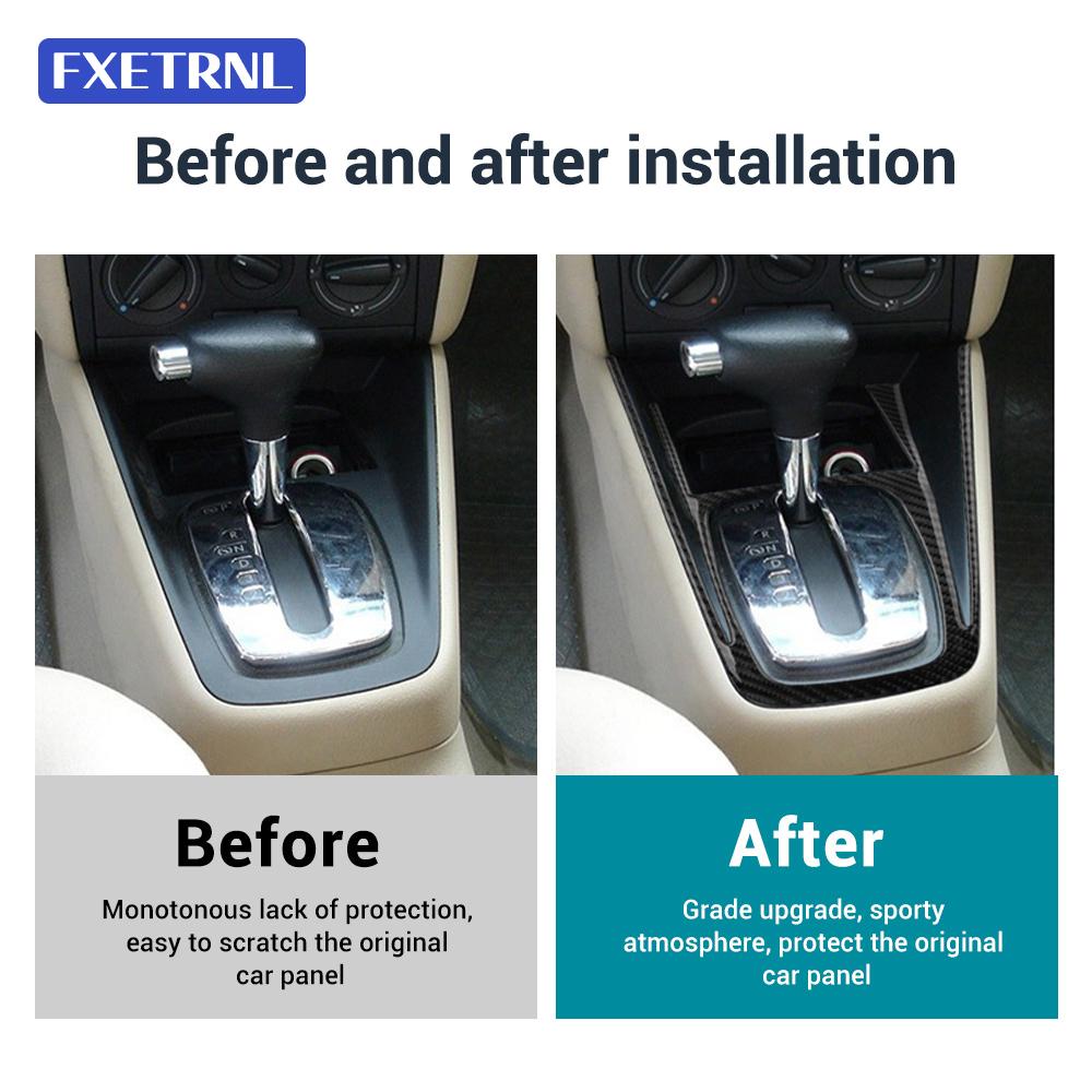 For Volkswagen VW Golf 4 Jetta Bora MK4 R32 GTI 1999-2004 Soft Carbon Fiber Sticker LHD RHD Car Automatic Gear Shift Panel Trim