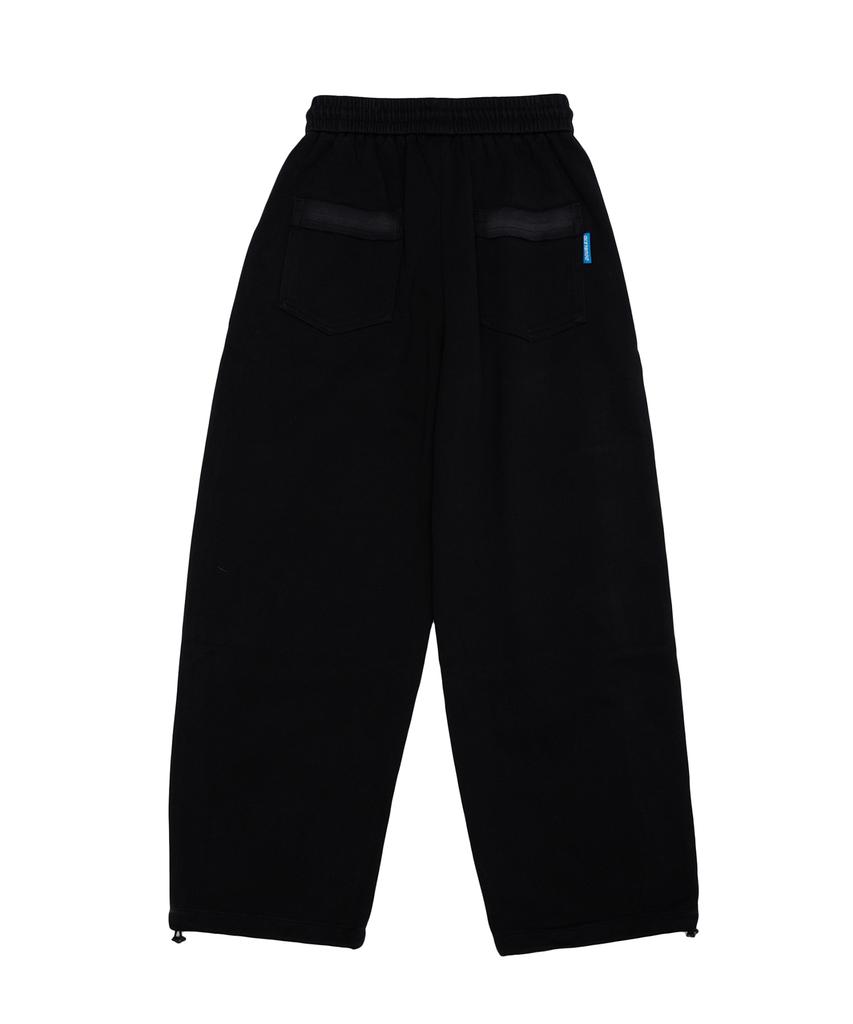 DOUBLE JD Rivet Track String Pants (Black)
