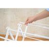 LIV PLUS NY-325 Quick Lock Clothes Drying Rack, Towel Rack, Extendable and Foldable, Compact, for Indoor Drying, White