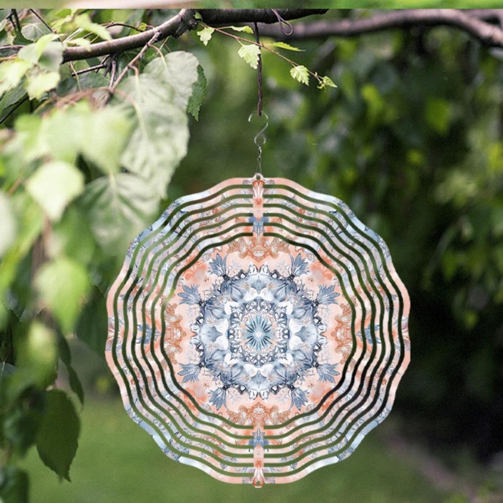 10 Inch Hanging Wind Chime Rotating Design for Outdoor Garden Balcony Decor Spring Summer Breeze Relaxing Romantic Atmosphere