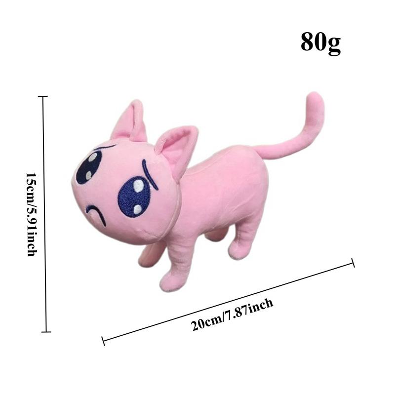NEEDY GIRL OVERDOSE P Cat Plush Toy Stuffed Animal Soft Super Cute Kangel Angel Sauce Pink Rain Cartoon Dolls Fans Birthday Gift