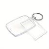 20 szt. Przezroczysty Dwustronny Pusty Brelok na Zdjęcie Akrylowa Ramka na Zdjęcie Breloczki Personalizowany Uchwyt na Brelok ze Zdjęciem z Kółkiem Dzielonym do Wkładki 4,5 X 3,2 cm