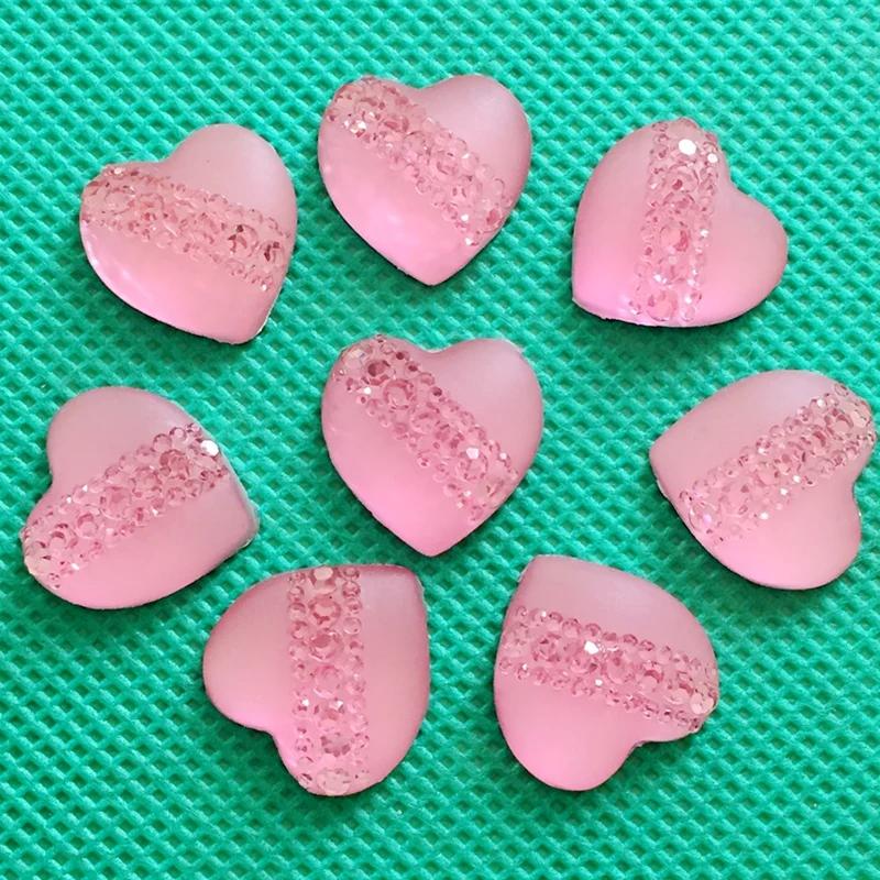 wholesale diy heart-shaped resin rhinestones wedding accessories scrapbook wedding decoration  rhinestone
