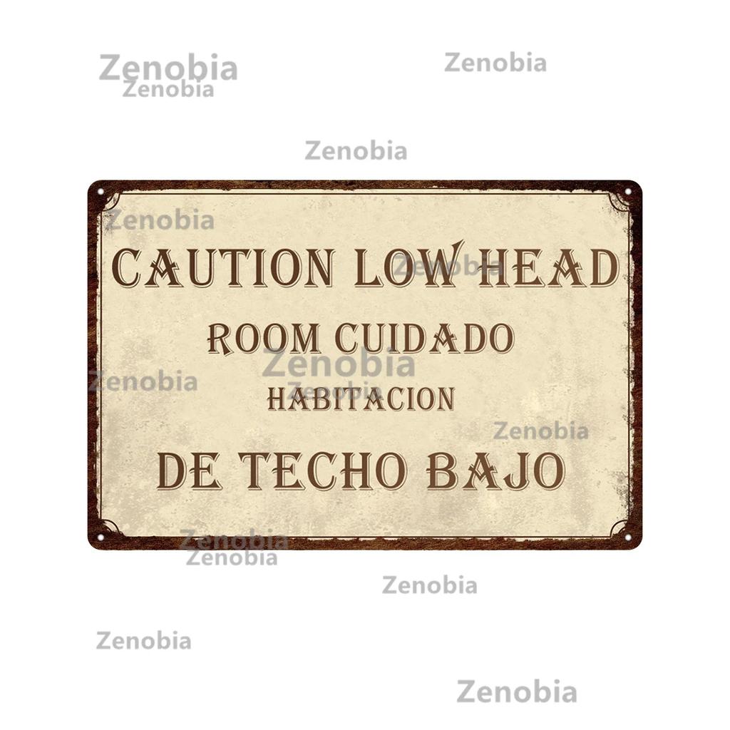 Zenobia Home Decor Spanish Sign Vintage Metal Poster Bar Pub Club Hogarena Bano Man Cave Wall Art Iron Painting Decorative Plate