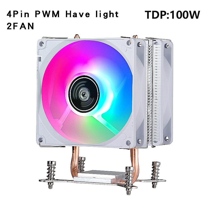 Tower Type Radiator Processor 2/4/6 Heat Pipe Air-cooled CPU Cooler White Fan mute Install slots LGA2011 2066 2099 xeon x79 x99