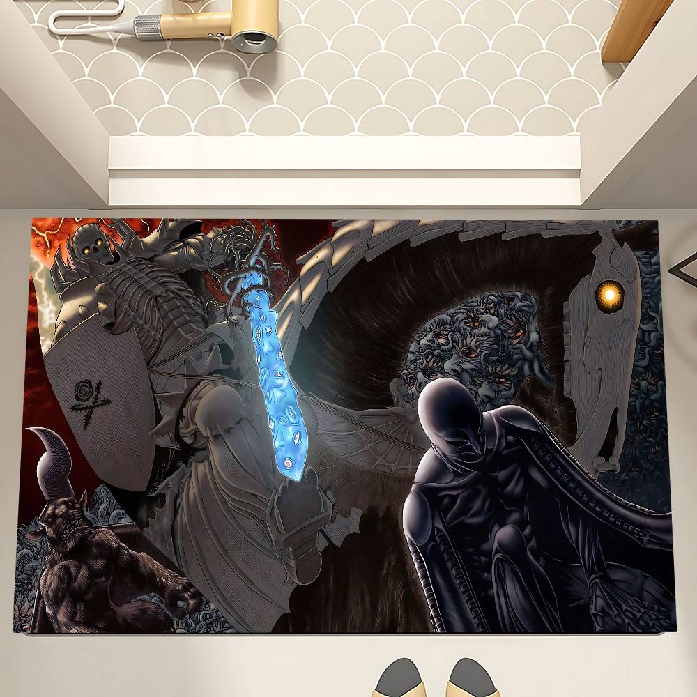Anime B-BerserkS Hallway Carpet Rectangle Anti-slip Home Soft Badmat Front Door Indoor Outdoor Mat Doormat Area Rug