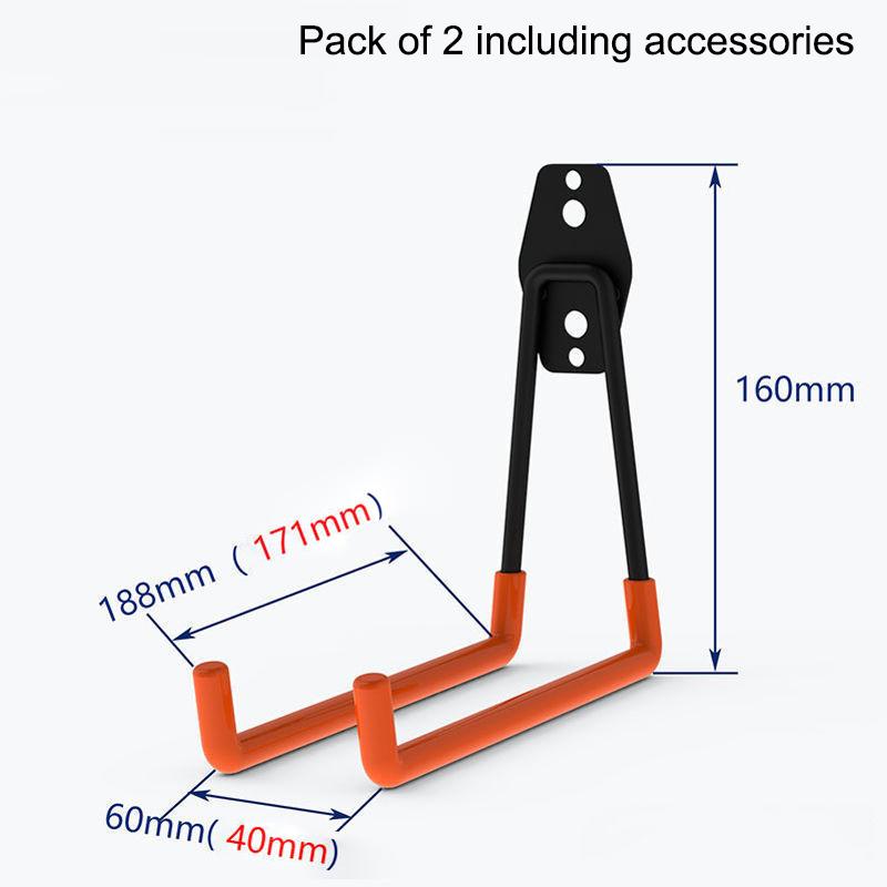 Bicycle Garage Heavy Storage Hook Warehouse Hardware Strong Load-Bearing Small/Medium Square Hook Tool Storage Wall Metal Hook
