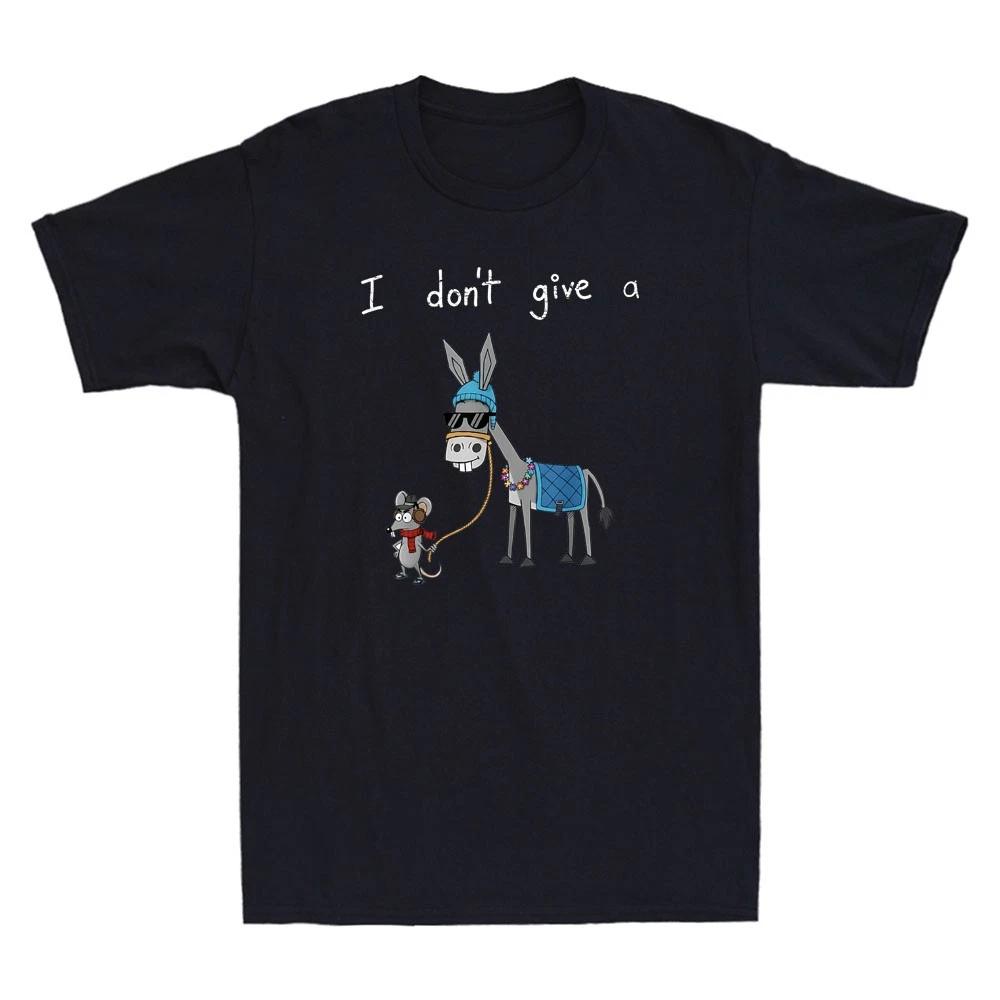I Don t Give A Rats Asss Azz Ass Funny Donkey Mouse Cartoon Meme Men s T-Shirt M