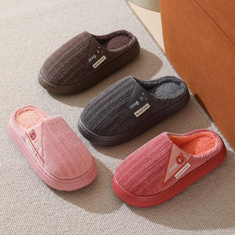 Fashion Casual Women's Home Slippers Plush Luxury Designer Woman Shoes Indoor Fluffy Winter Platform Fuzzy Fur Slides Elegant Flats Soft