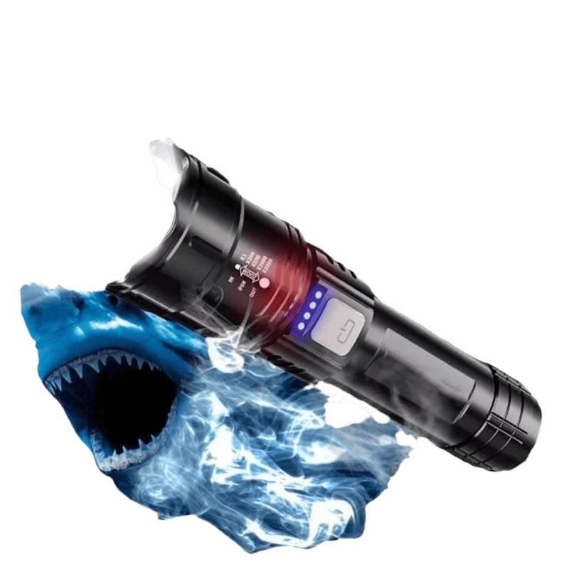 Rechargeable High-Power Mini Tactical Flashlight: Super Bright, Long-Range, Portable, White Light with Electric Display