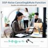 Open Ear Headphones with Boom Mic, Bluetooth 5.4 Wireless Headsets with Detachable Microphone, ENC Noise Cancelling, Mute Button