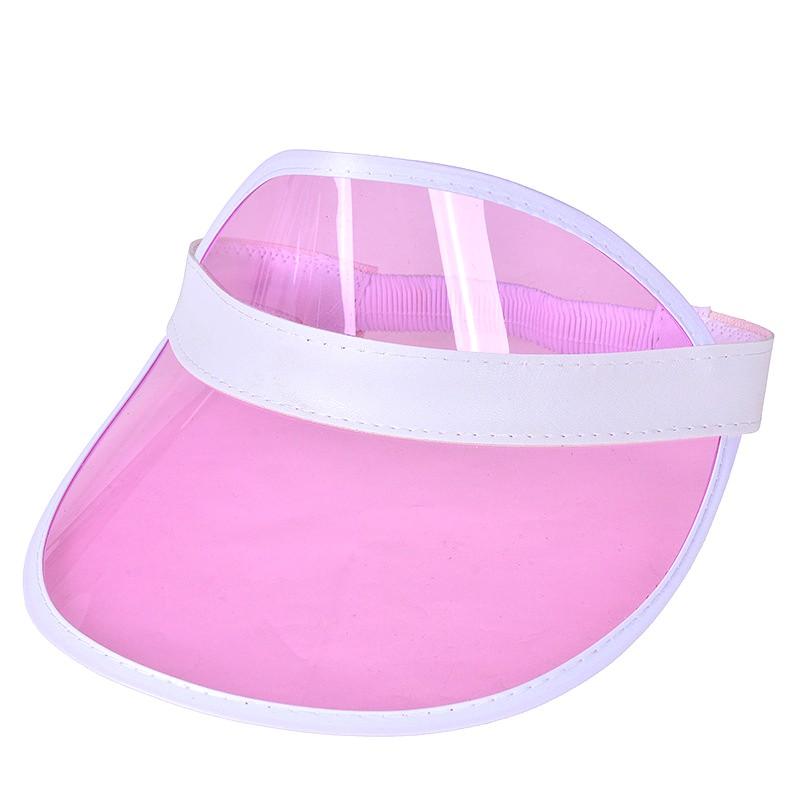 

Summer Sun Hat Unisex Anti-Uv Pvc Transparent Baseball Cap Plastic Women Men Casual Sport Empty Top Hats Children Sunscreen Caps