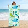 1 Stück Cartoon Dinosaurier Strandtuch Schnelltrocknendes Handtuch Geeignet für Meeresufer Pool Camping Urlaub Yoga Für Familie Freunde Kinder