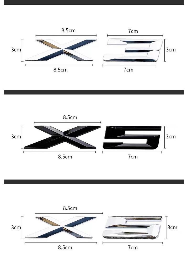 BMW M Logo Rear and Side Decorative Sticker for X Series