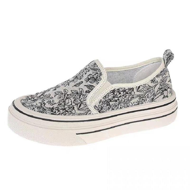 

Модные женские парусиновые кеды, женские слипоны на платформе, лоферы с круглым носком, плоские теннисные туфли zapatos de lona 40 белый