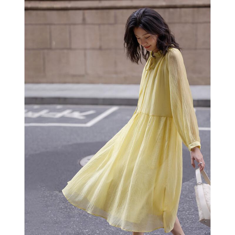 Demana French Ruffled A-Line Midi Dress S