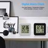 Digital Alarm Clock, Large Screen Desk Clock, Bedside Clock with Temperature, Portable Clock with