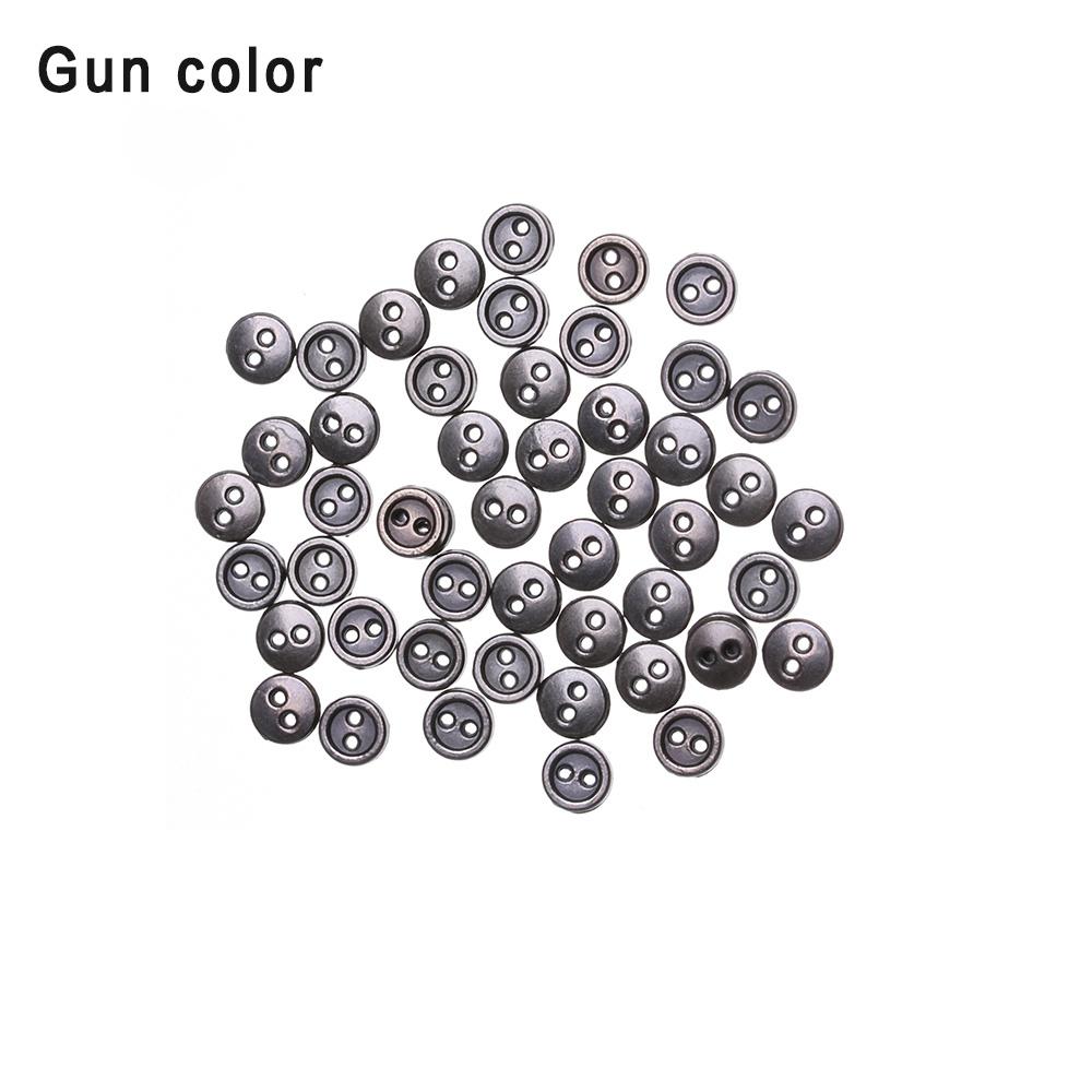 50Pcs 3mm 4mm 5mm 6mm 7mm 8mm Doll Buttons For DIY Sewing Blyth Doll Clothing Mini Buttons Metal Mixed Color Round Bread Buttons