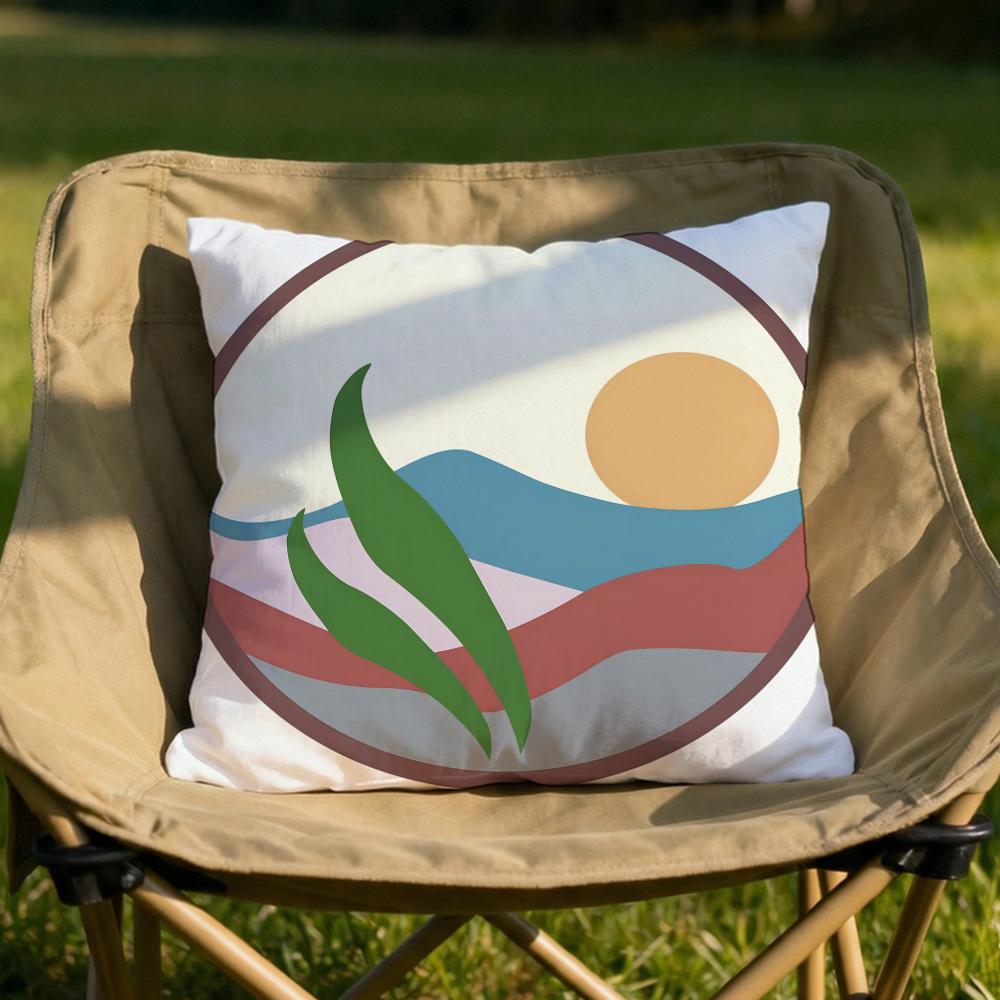 Classic Sunrise Cartoon Cushion Cover Soft Reversible Durable Pillow Cover MultiScene Use for Home Car Daily Comfort
