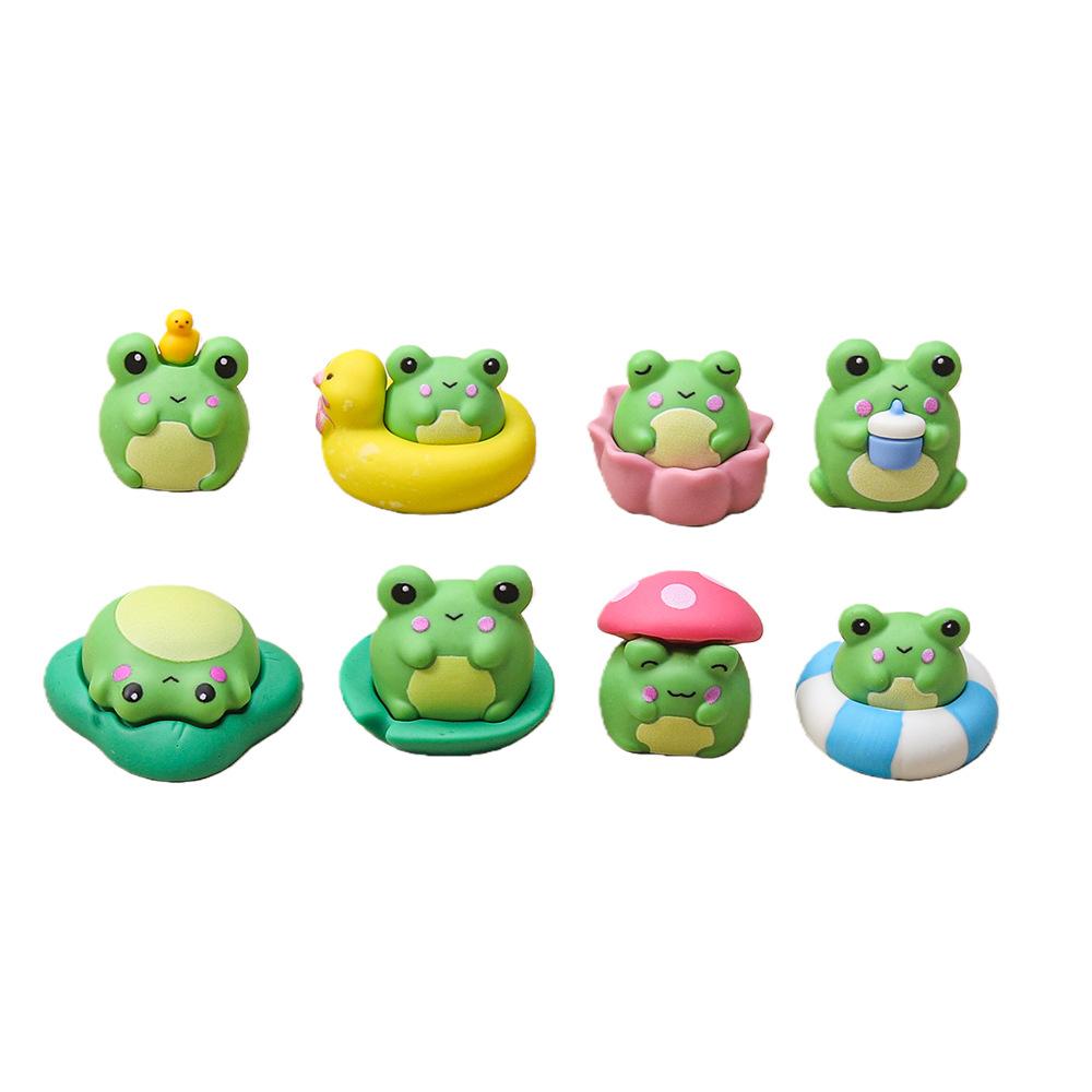 8pcs/Set Frog Figure Toy Mini Figurine Desktop Decoration Model Ornaments Toys Boys Girls Christmas Gifts